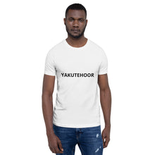 Load image into Gallery viewer, Short-Sleeve Unisex T-Shirt - YAKUTEHOOR logo for clients with an Irish sense of humor
